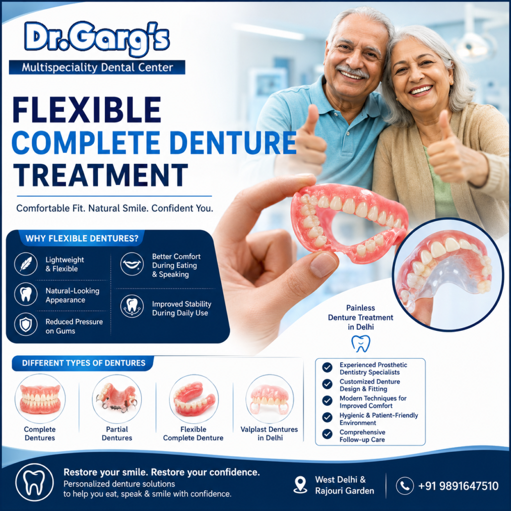 Flexible Complete Denture Treatment at Dr. Gargs Multispeciality Dental Center 1030x1030 - Flexible Complete Denture Treatment at Dr. Garg&rsquo;s Multispeciality Dental Center